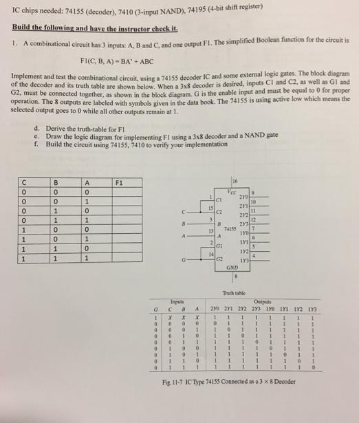 Solved Ic Chips Needed Decoder Solutioninn