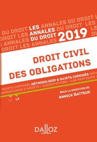 Annales Droit Civil Des Obligations 2019 M Thodologie And Sujets Corrig