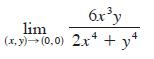 6xy lim (x,y) (0,0) 2x + y + 4 4