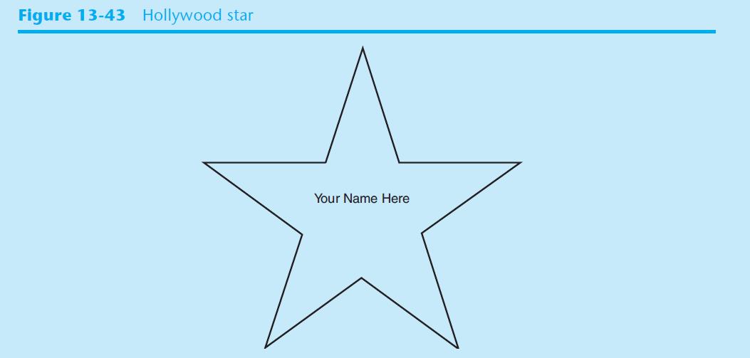 Figure 13-43 Hollywood star  Your Name Here