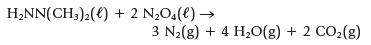HNN(CH3)2() + 2 NO4(l)  3 N(g) + 4HO(g) + 2 CO(g)