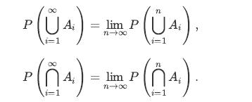 P(A.) - Im P (U.).  A lim (v) P() - I'm P(.)  = lim =1