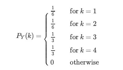 Py (k) || C|16|19|T DIE 0 for k=1 for k = 2 for k= 3 for k= 4 otherwise