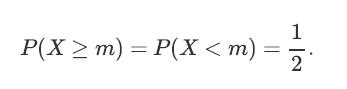 P(X  m) = P(X