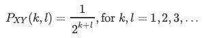 PXY (k, l) = 1 , for k, l = 1,2,3, ... 2641?