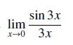 sin 3x lim x-0 3x