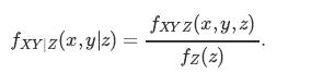 fxy z(x,y|z) = fxyz(x, y, z) fz(z)