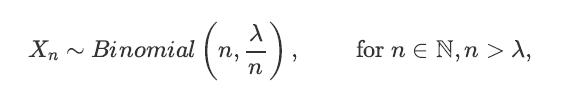 (MA). n Xn Binomialn, for n E N, n>d,