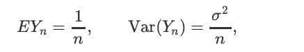 EYn n 9 Var (Y) = n 9