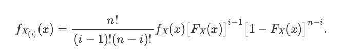 fx(i)(x) = = n! fx(x) [Fx(x)]  [1 - Fx(z)]". (i-1)! (ni)! *