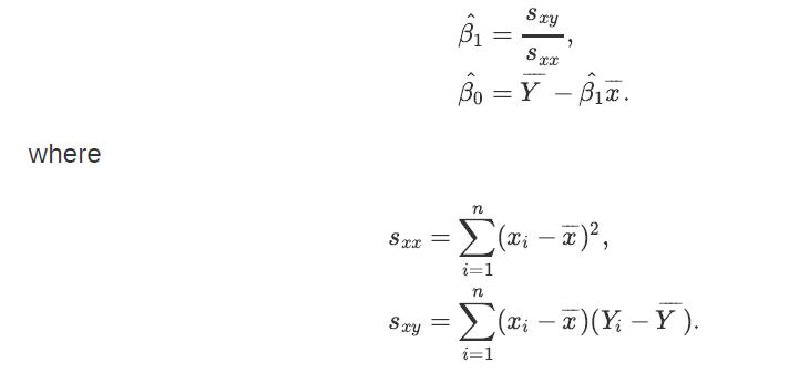 where Sxx = Sxy = Sxy B = 8/7/2012 S xx Bo =Y  B2. n (x - x), i=1 n i=1 (x - x)(Yi - Y).