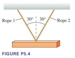Rope 1- 30 30 FIGURE P5.4 -Rope 2