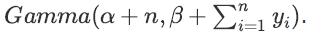 Gamma(a + n, + =13).