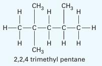 HTCIH CH3 H H CH3 H H-C-C-C-C-C-H HHH CH3 2,2,4 trimethyl pentane