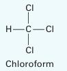 CI H-C-CI CI Chloroform