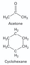 HC O: HC HC C Acetone H EU CH3 C- CH CH C H Cyclohexane