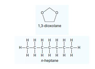 |||||| 1,3-dioxolane H-C-c-c-c-c-c-C-H | |   n-heptane | |    H || |
