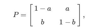 P = 1-a b a %.]. 1-b