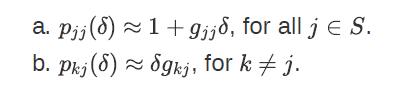a. pjj (8) b. pkj (6) 1+9jjd, for all j = S. 8gkj, for k  j.