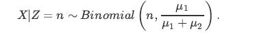 X|Z = n~ Binomial (n, 1 f1 + f