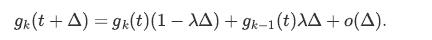 9k (t + A) = g(t) (1 - A) + 9k-1(t)A + 0(A).