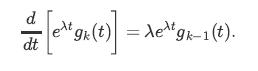 [egh(t)] tgk (t) = Xextgk-1 (t). dt