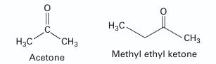 HC Lov CH3 Acetone H3C- CH3 Methyl ethyl ketone