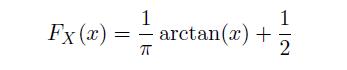 1 Fx(x)==arctan(r) + 1 2