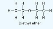 H H   H-C-C-0-C-C-H     Diethyl ether