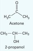 H3C c-c CH3 Acetone CH3-CH-CH3 T OH 2-propanol