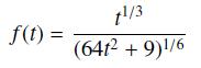 f(t) = 1/3 (64f +9)1/6 A