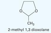 0. CH3 2-methyl 1,3 dioxolane.