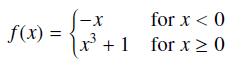f(x) = -X x+1 for x < 0 for x  0