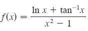 f(x) In x + tanx x - 1