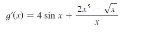 g'(x) = 4 sin x + 2.x -x X