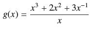 g(x) = x + 2x + 3x X