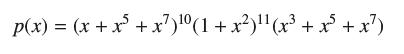 p(x) = (x + x + x) 0 (1 + x)  (x + x + x)