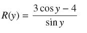 R(y) = 3 cos y - 4 sin y