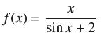 f(x) = X sin x + 2
