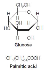 I HO CHOH  OH H -  Glucose  I OH CH(CH) 14COOH Palmitic acid