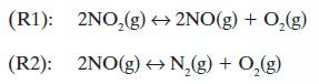 (R1): 2NO(g) + 2NO(g) + O(g) (R2): 2NO(g)N(g) + O(g)