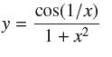 y = cos(1/x) 1 + x