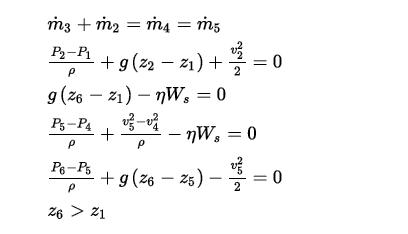 m3 + m = m = m5 P-P P +9 (222) + /2 = ( 0 g (26-21)-nW, = 0 P5-P4 P + P6-P5 P 26 > 21 P - nW = 0 +9 (2625) 0