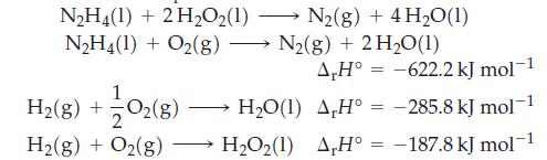 NH4(1) + 2HO2(1) NH4(1) + O2(g) H(g) + O2(g) 1 2 H(g) + O(g) N(g) + 4HO(1) N(g) + 2HO(1) A,H -622.2 kJ mol-1