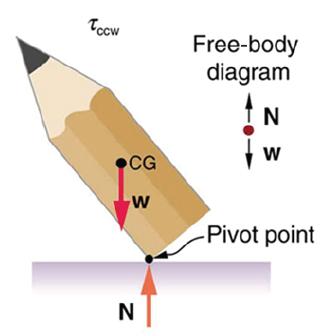 Tocw CG W NT Free-body diagram N W -Pivot point
