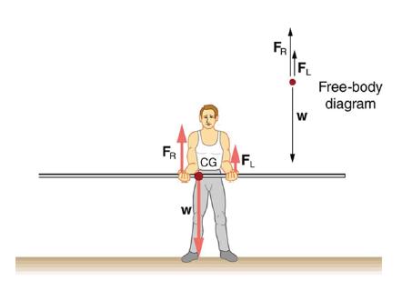 FR W CG FR FL W Free-body diagram