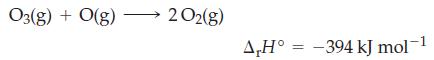 O3(g) + O(g) - 20(g) A,H = -394 kJ mol-1
