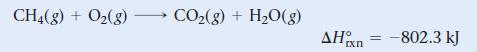 CH4(g) + O2(g) CO2(g) + H2O(g)  IX  -802.3 kJ