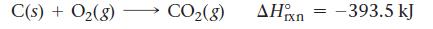 C(s) + O(8) CO(8) AHxn=-393.5 kJ