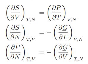 T,N V, N (5) r. - (r). - (), as G ON (), T,V T,V = G () aV V, N T,N